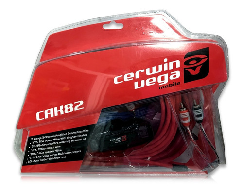 Kit De Instalación Calibre 8 Cerwin Vega Cak8 60 Amperes