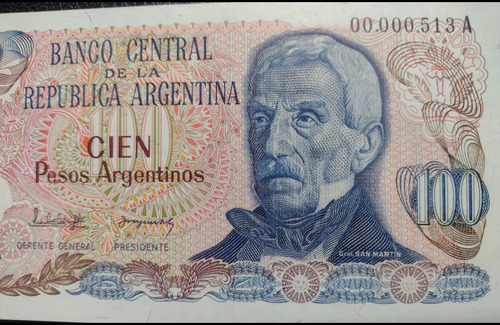 Billete De 100 Pesos Argentinos Numeración Baja Sin Circular