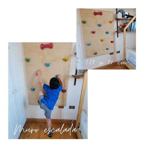 Muro De Escalada Niños + Anclaje Para Pared