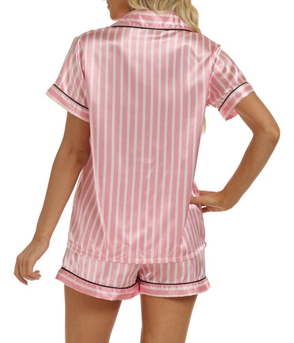 Conjunto De Pijama De Manga Corta Con Estampado De Verano H