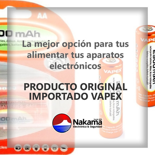 Blister Pilas Recargables Aaa 1100 Mah Vapex X2 Unidades