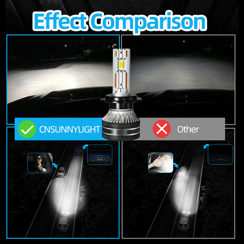 2 Peças De Farol Led K5c K6c K7c K8c K9c H7 H11 9005 Hb3 H4