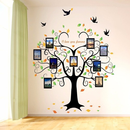 Vinilo Adhesivo Mural Árbol Con Marcos Gigantes