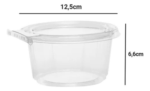 Pote Red.transp. 500ml Tampa C/ Lacre F771 Fibraform C/50 Un