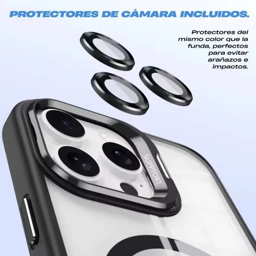 Case Protector Magsafe Para Iphone 13/14/15/16 Pro Max Negro Ultraguard 16