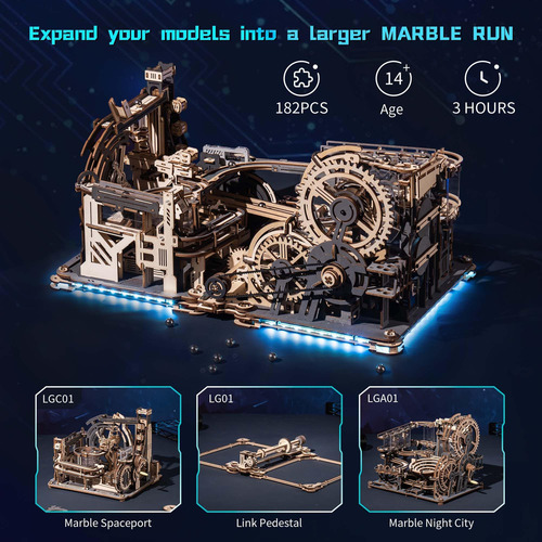 Robotime Rompecabezas De Madera 3d Para Adultos Marble Run L
