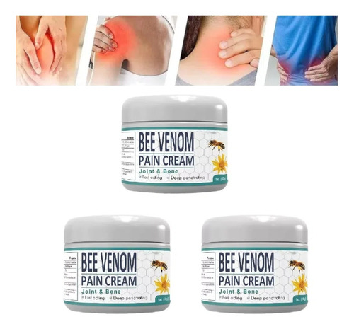 Crema De Masaje Articular Relajante Con Veneno De Abeja, 3 U