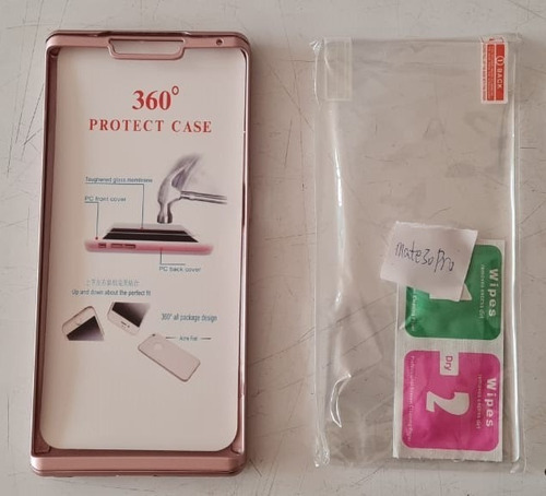 Funda De Celular De Lujo 360°, Huawei Mate 30 Pro, Rosa