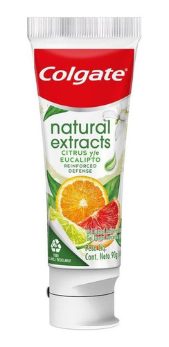 Creme Dental Colgate Natural Extracts Reinforced Defense 90g