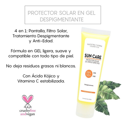 Imagen 3 de 4 de Protector Solar Despigmentante En Gel Fps 50+ Eco-consciente