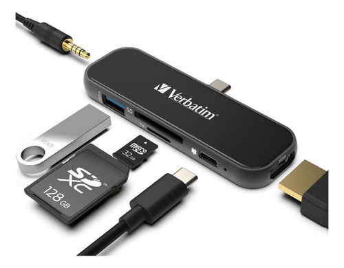 Adaptador De Concentrador Usb C 6 En 1 De Verbatim: Suminist