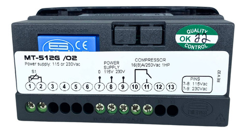 Controlador Refriger./aquecim. Full Gauge Mt-512g
