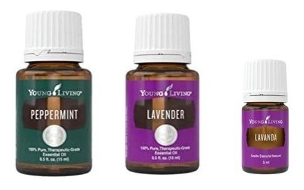 Aceite Esencial De Lavanda 15 Ml, Menta 15 Ml Y Lavanda 5 Ml