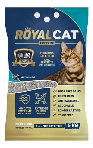 Arena sanitaria para gato Royal Cat x 5kg de peso neto
