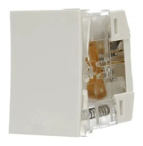 Imagen 2 de 4 de Llave De Luz Sica Blanca - Pulsador 2 Módulos - Pininfarina