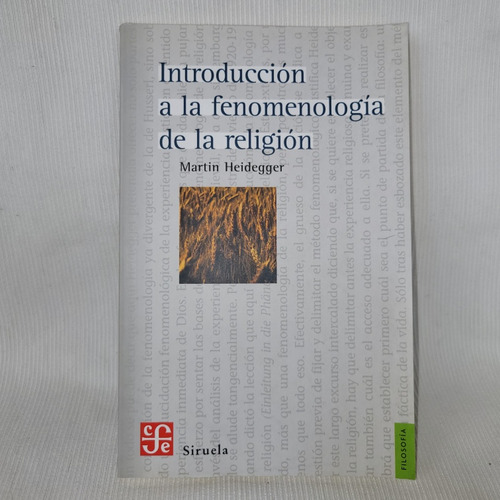 Introduccion A La Fenomenologia De La Religion M Heidegger 