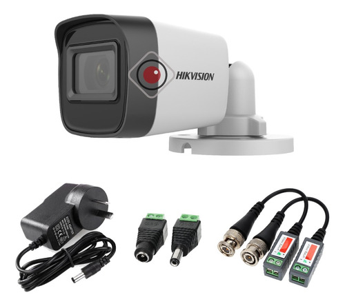 Camara Bullet Hikvision 2mp 1080p Ext Metal + Fuente Balun