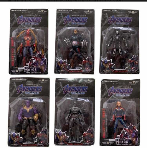 Avengers Muñecos Articulados Ironman Hulk Spiderman Thanos