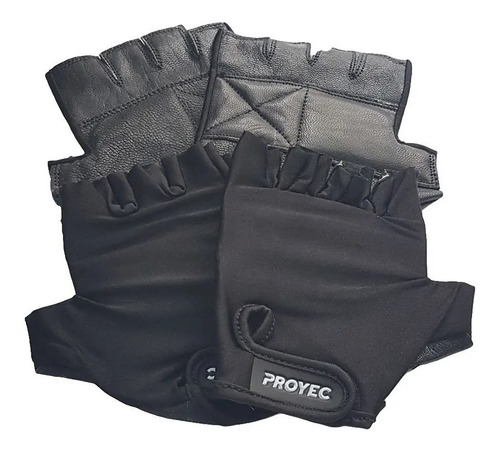 Imagen 3 de 4 de Guantes Entrenamiento Gimnasio Pesas Gym Proyec Lycra Pro