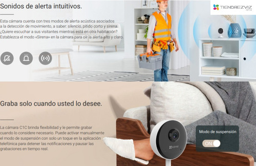 Combo X3 Ezviz C1c-b 1080p Full Hd Wifi Detección Movimiento