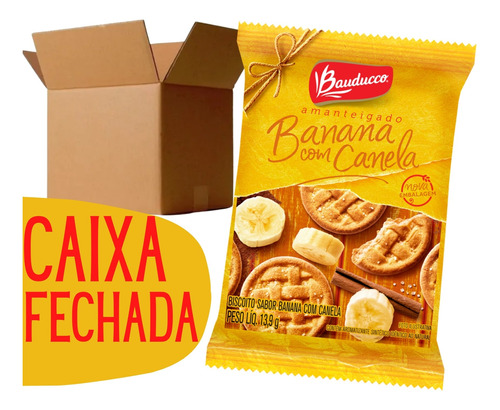 Bolacha Biscoito Sache Bauducco Amanteigado Banana 400 Un