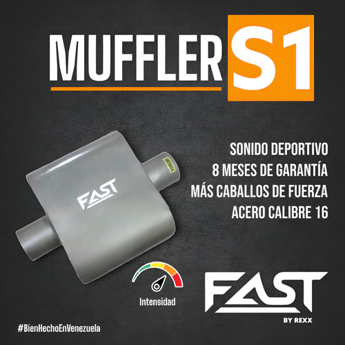 Fast S1 Muffler Byrexx Alto Flujo Fs1251 - 8 Meses Garantía