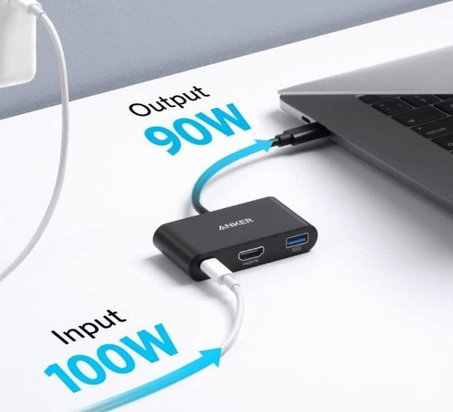 Imagen 5 de 7 de Adaptador Hub Usb-c Anker 3 Puertos Hdmi Usb 3.0 Usbc Pc Mac