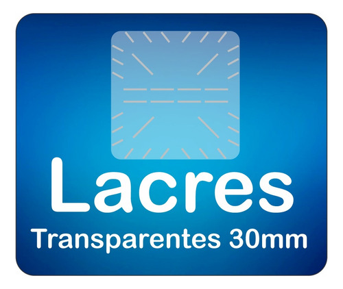 Lacre Transparente Cola Forte 30mm 1000 Unidades