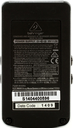 Pedal De Efeito Behringer Digital Multi-fx Fx600 Cinza Cinza