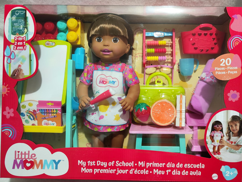 Little Mommy Mi Primer Día De Escuela Muñeca Castaña Nueva
