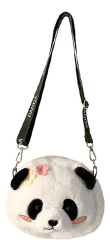 Bolso Bandolera Con Diseño De Panda De Peluche, Bolso De