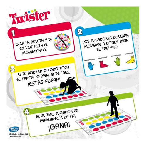 Twister Clasico Juego De Mesa Hasbro Gaming