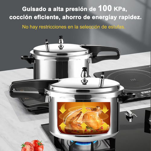 SJROHE GYG-11PCS 11 piezas de ollas a presion aluminio plateado