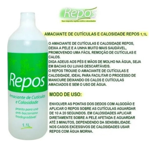 2 Un Amaciante De Cutículas Calosidades Repos 1,1 Ml