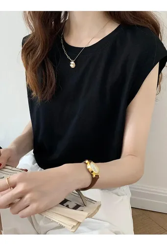 Camiseta Holgada De Moda De Verano Con Chaleco Sin Mangas Pa