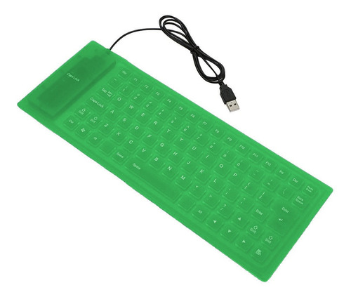 Teclado Flexible Silicon Alambrico Usb Laptop Pc Computadora