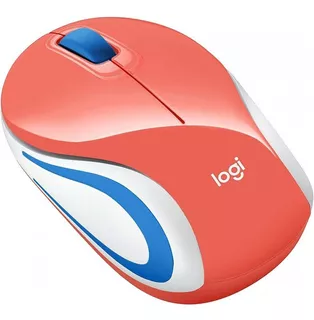 Mouse Sem Fio Logitech M187 Coral Com Capa Notebook 14