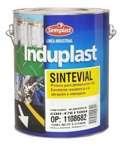 Sintevial Pintura Demarcación Vial 4l Blanco Sinteplast - Mm