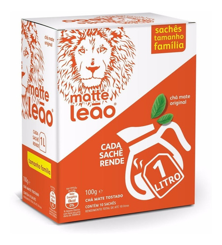 Imagem 1 de 1 de Chá Leão Maxi Tea Bag - Mate Original 10 Saches