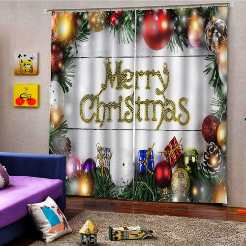 55x40 '' Cortinas De Navidad 2 Paneles De Cortinas De