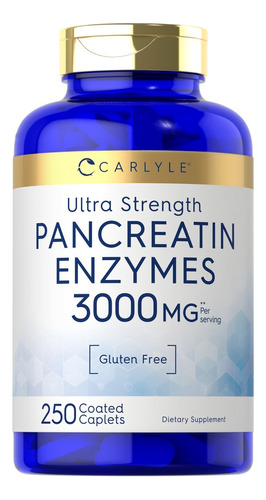 Enzimas Pancreatinas 3000 Mg X 250 Cap Usa