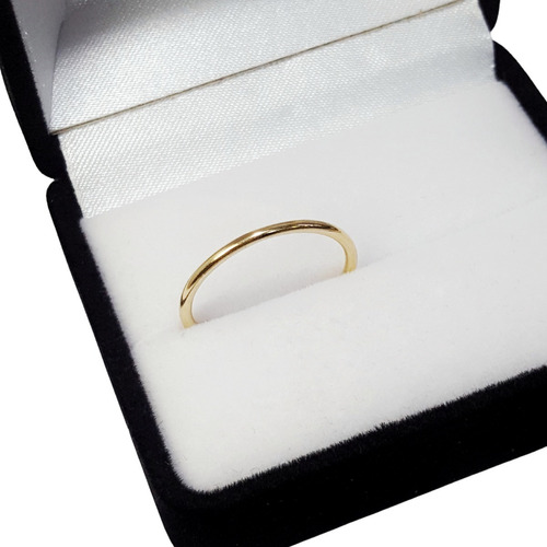 Anillo Mujer Oro 18k Hilo Liso 1 Gramo Casamiento Compromiso