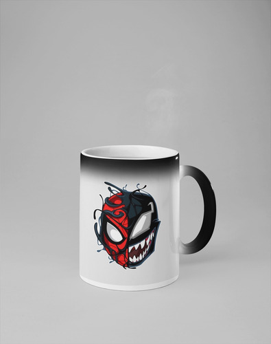 Taza Mágica Venom Spiderman Fusionándose Marvel 320 Ml Venom Spiderman