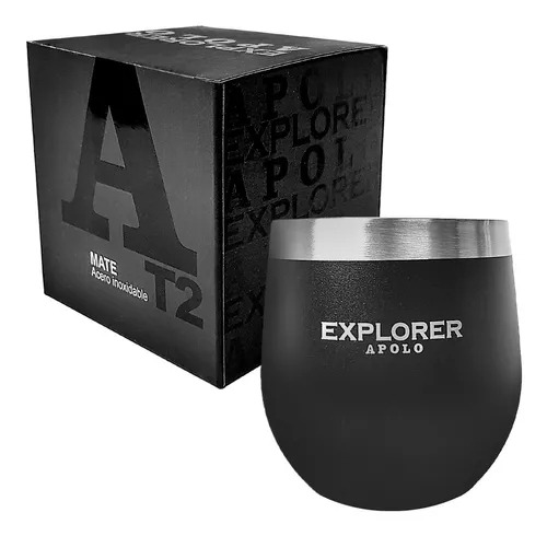 Mate Térmico Explorer Clásico Explorer 193ml Acero Inox Color Negro