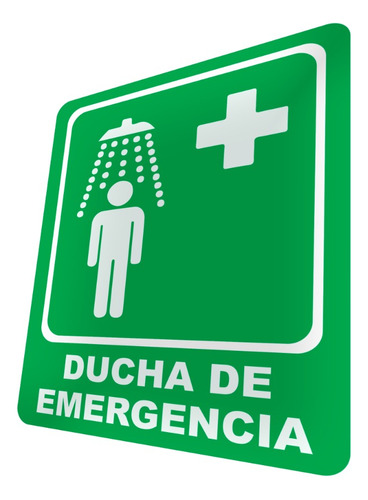 Avisos Ducha De Emergencia, Letrero, Señalética Prevención
