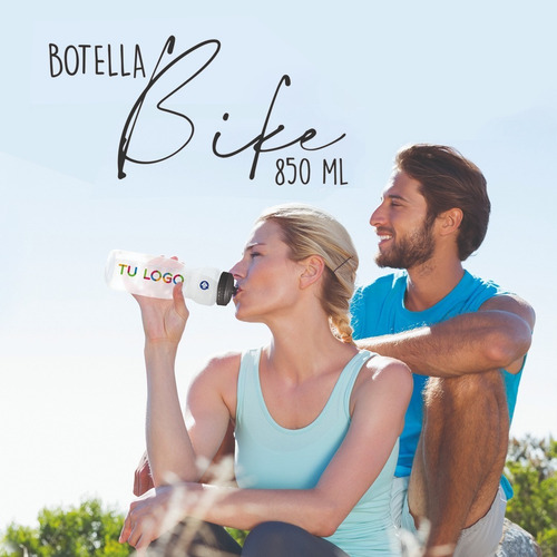 10 Botellas Deportiva Bici Personalizada Con Logo Full Color