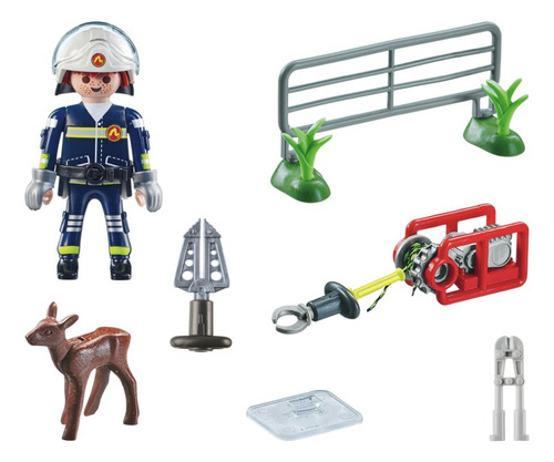 Playmobil Bomberos Y El Rescate De Animales