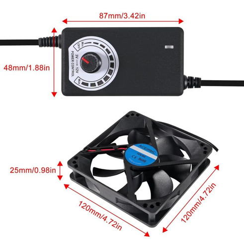 120mm X 25mm 110v 220v Ac Powered Cooling Fan With Speed Cci