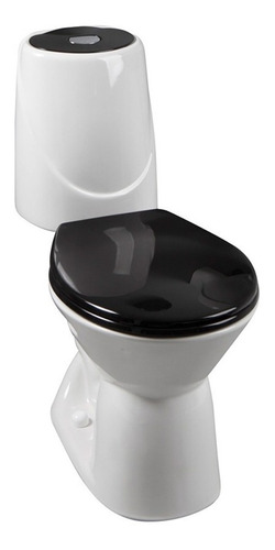 Kit Asiento Sanitario Negro + Tapa Happy