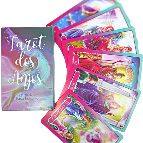 Tarot Dos Anjos 22 Cartas Oráculo Marselha + Manual Tarô Nf